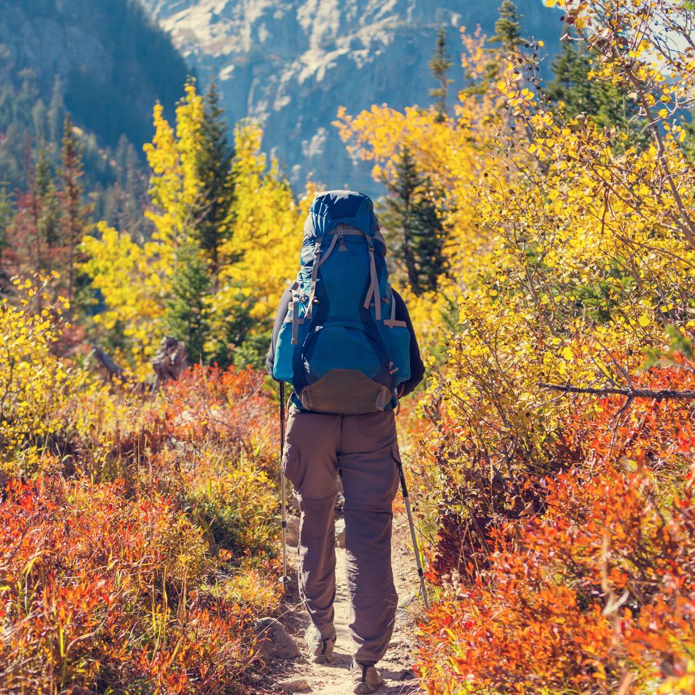 Hiking in autumn